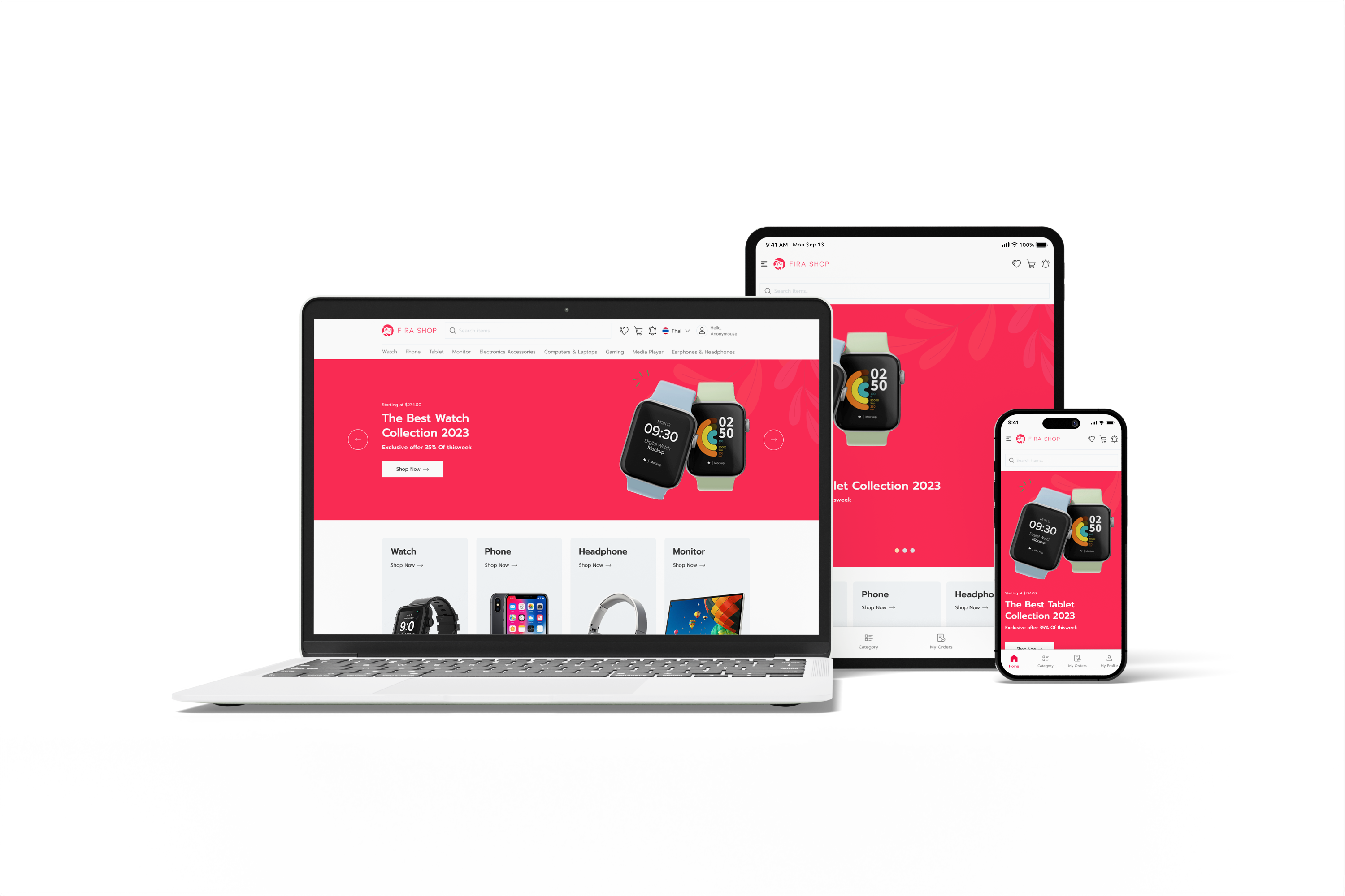 Website theme preview